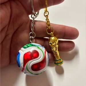 Sold Gold and Multicolor Keychain Set
